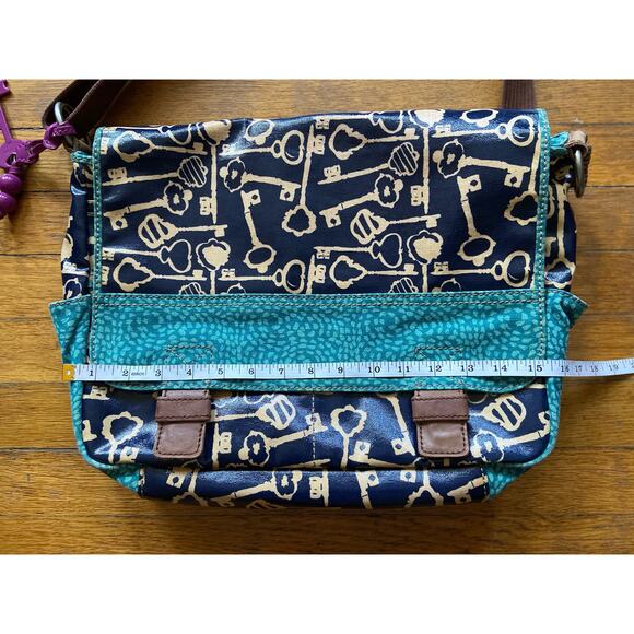 FOSSIL Key-Per Colorful Navy Messenger Bag - Picture 11 of 16